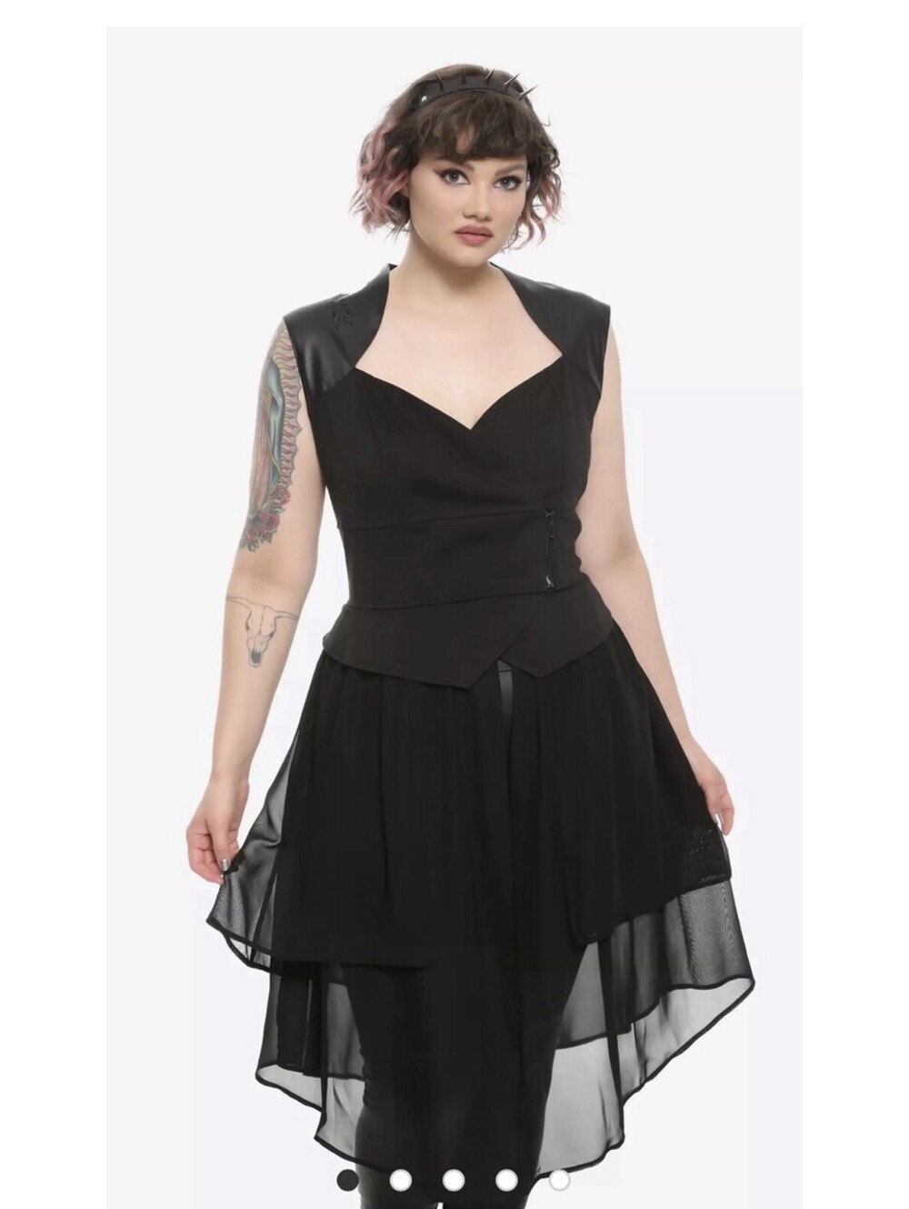 Disney Villain Maleficent Hot Topic Her Vest Dress Black Size XL Corset Back HTF